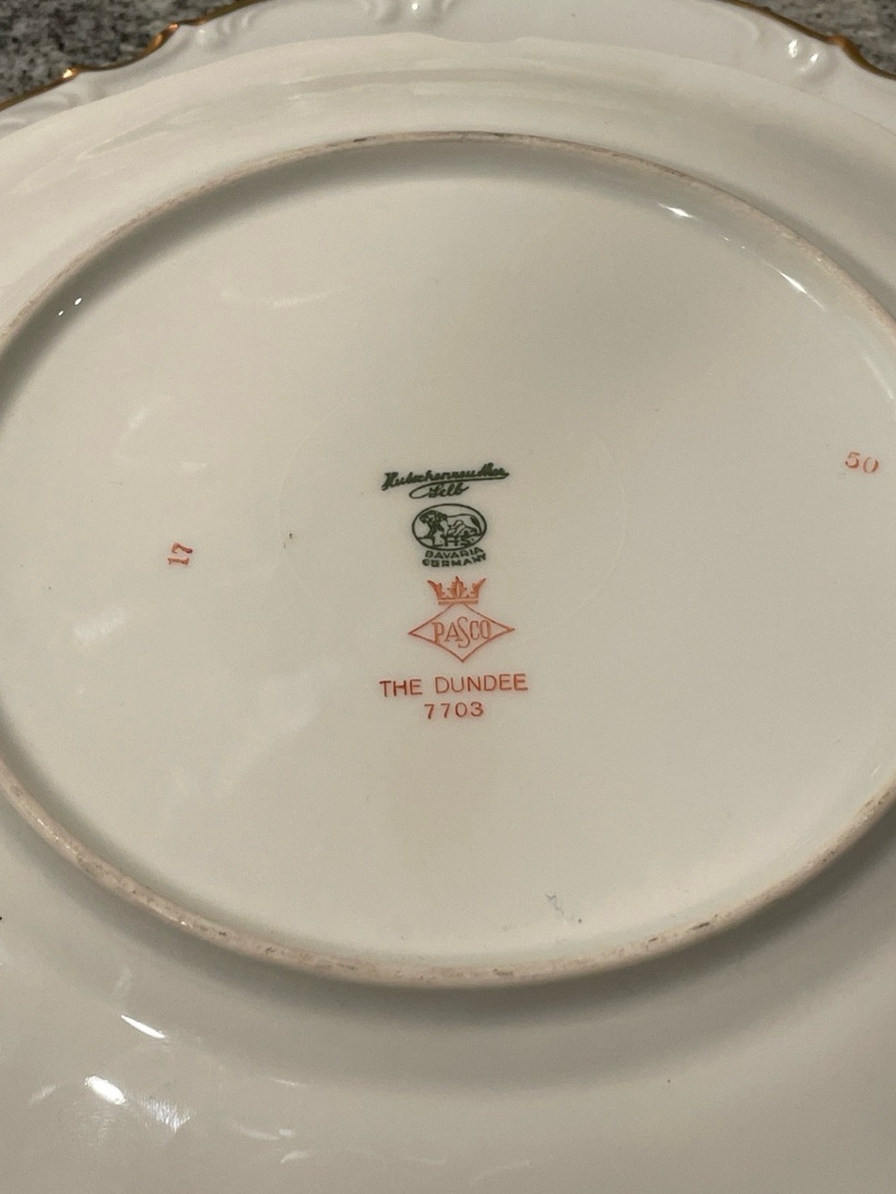Vtg. hutschenreuther selb Bavarian Porcelain 9 Plates-Pink Rose Ptrn. Fine China - Picture 3 of 4